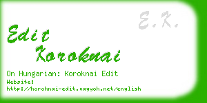 edit koroknai business card